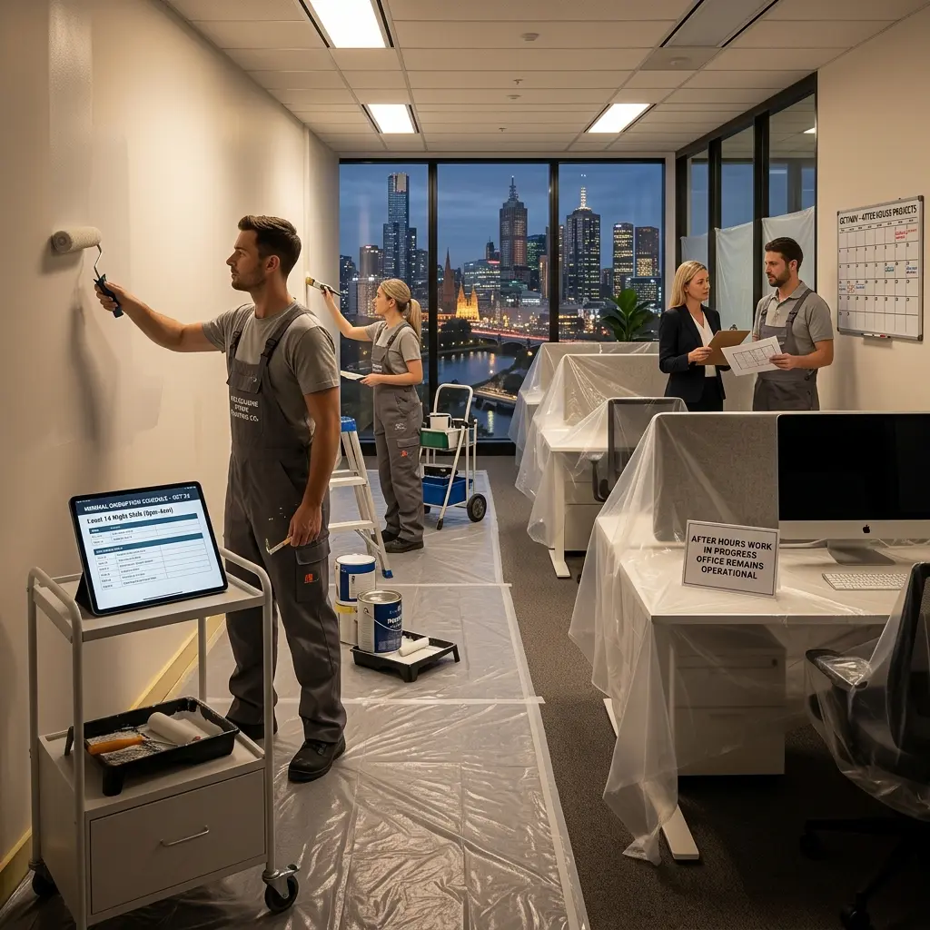 workers painting a house interior in melbourne