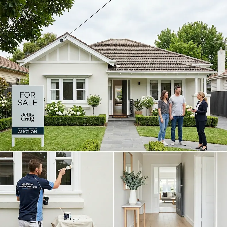 Modern freshly painted home staged for sale 